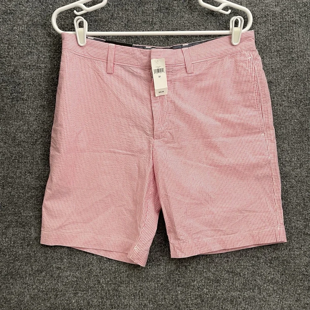 Banana Republic Shorts Mens Sz 31 Aiden Club Slim Preppy Beach Stripped